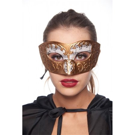 KAYSO Gold Musical Venetian Style Masquerade Mask PM033GD